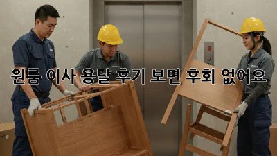 원룸 이사 용달, 후기 보면 후회 없어요!